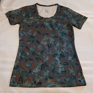 Burton women's size Small DryRide shirt, dark teal & olive, EUC